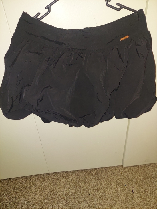 Missguided Pants - Missguided Black Bubble Skort with Elastic Waistband